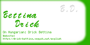 bettina drick business card